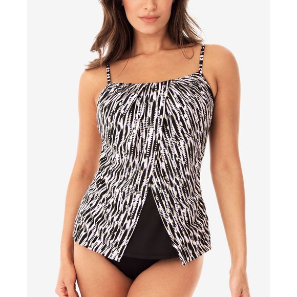 Miraclesuit Womens Pyrite Jubilee Flyaway Tankini Top Size 8 - Picture 1 of 1